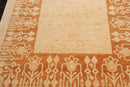 6'3''x8'6'' Hand Knotted 100% Wool Peshawar Transitional Oriental Area Rug Tan, Caramel Color