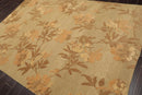 6' x 9' Hand Knotted Tamarian 100% Wool Tibetan Transitional Oriental Area Rug Olive, Brown Color