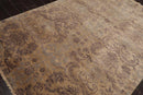 5'11''x8'9'' Hand Knotted 100% Wool Damask Transitional Oriental Area Rug Beige, Gray Color