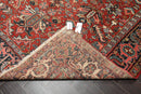 7'6"x 10'3" Hand knotted Antique Traditional Wool Oriental Area Rug Orangy Red