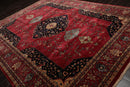 8'11"x11'8" Hand Knotted 100% Wool Ferahan 250 KPSI Oriental Area Rug Rose