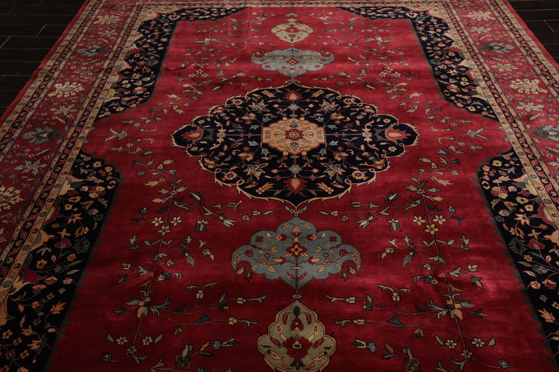 8'11"x11'8" Hand Knotted 100% Wool Ferahan 250 KPSI Oriental Area Rug Rose