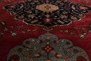 8'11"x11'8" Hand Knotted 100% Wool Ferahan 250 KPSI Oriental Area Rug Rose