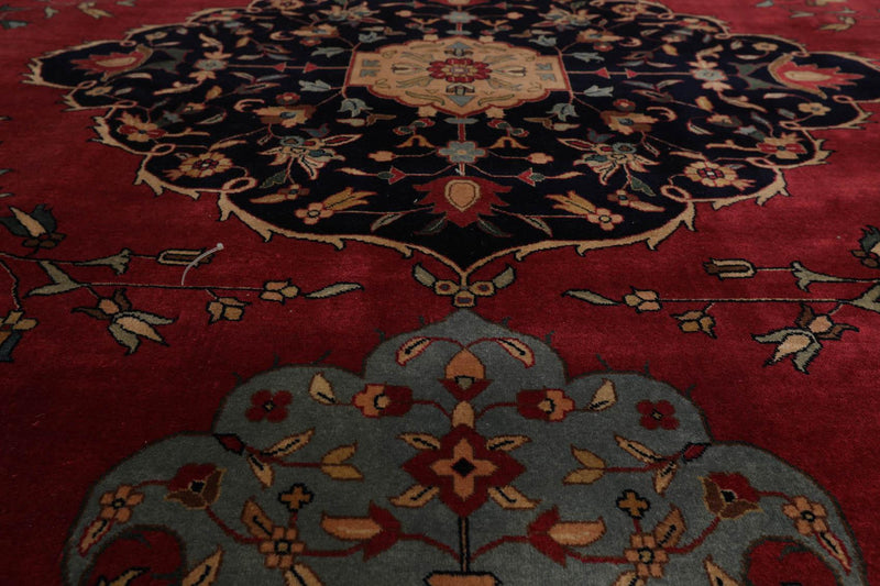 8'11"x11'8" Hand Knotted 100% Wool Ferahan 250 KPSI Oriental Area Rug Rose
