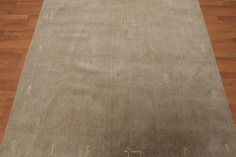 5' x 8' Hand Knotted Gaabbeh 100% Wool Oriental Area rug Beige