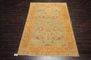 6' x 9' Hand Knotted Persian 100% Wool Agra Transitional Oriental Area Rug Mint, Caramel Color