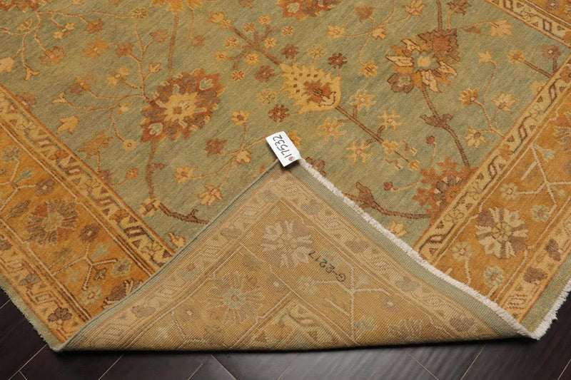 6' x 9' Hand Knotted Persian 100% Wool Agra Transitional Oriental Area Rug Mint, Caramel Color