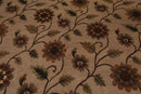 7'10" x 9'11" Hand Knotted Tibetan Wool & Silk Transitional Area Rug Tan