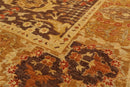 6'2''x8'10'' Hand Knotted 100% Wool Chobi Peshawar Traditional Oriental Area Rug Brown, Gold Color