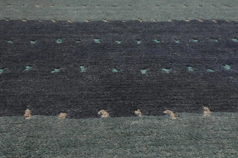 4'x6' Hand Knotted Tibetan 100% Wool Tibetan Traditional  Oriental Area Rug Blue,denim Color