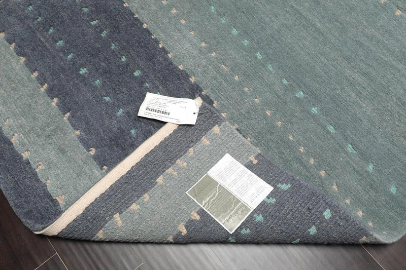 4'x6' Hand Knotted Tibetan 100% Wool Tibetan Traditional  Oriental Area Rug Blue,denim Color