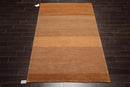 5'6''x8'6'' Hand Knotted Tibetan 100% Wool Tibetan Traditional Oriental Area Rug Raspberry, Camel Color