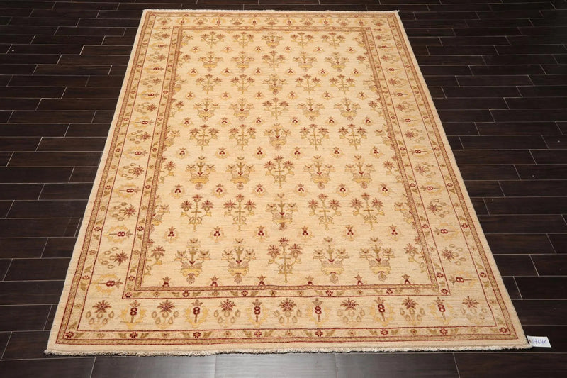 8'1'' x 11'2'' Hand Knotted 100% Wool Peshawar Oriental Area Rug Beige