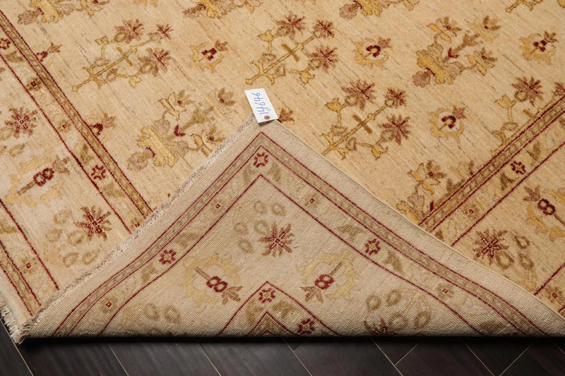 8'1'' x 11'2'' Hand Knotted 100% Wool Peshawar Oriental Area Rug Beige