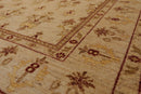 8'1'' x 11'2'' Hand Knotted 100% Wool Peshawar Oriental Area Rug Beige