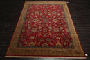 8'7" x 11'7" Hand Knotted 100% Wool 300 KPSI Indo-Tabrizz Oriental Area Rug Red