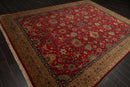 8'7" x 11'7" Hand Knotted 100% Wool 300 KPSI Indo-Tabrizz Oriental Area Rug Red