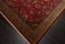 8'7" x 11'7" Hand Knotted 100% Wool 300 KPSI Indo-Tabrizz Oriental Area Rug Red