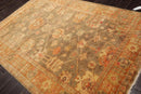 6'x9' Hand Knotted Oushak 100% Wool Oushak Traditional Oriental Area Rug Gray, Teracotta Color