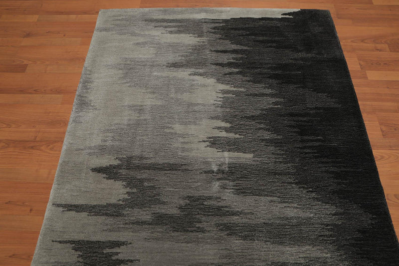 4'8" x 6'8" Abstract Graphic Design Handmade Polypropylene Pile Area Rug Beige