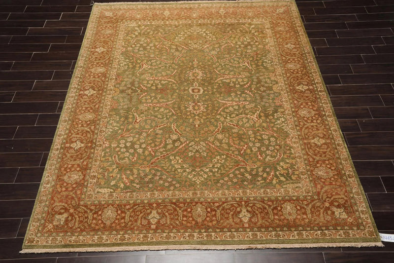 8'2'' x 10' Hand Knotted 100% Wool Agra 200 KPSI Oriental Area Rug Pistachio