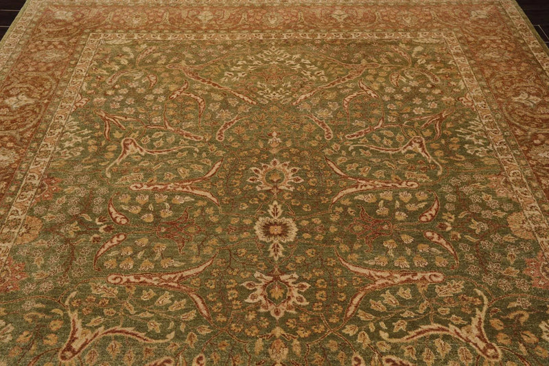 8'2'' x 10' Hand Knotted 100% Wool Agra 200 KPSI Oriental Area Rug Pistachio