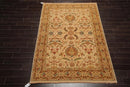 5'10''x8'7'' Hand Knotted 100% Wool Sultanabad Traditional Oriental Area Rug Beige, Brown Color