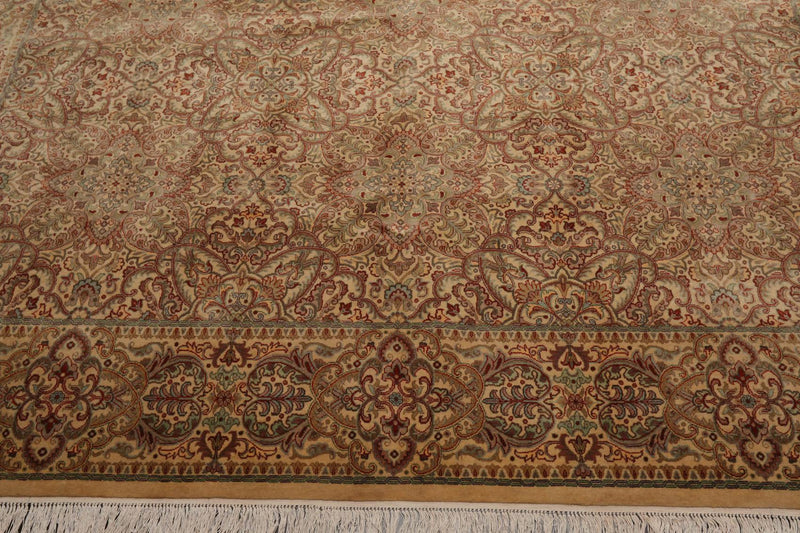 8'2"x10'3" Hand Knotted Wool 16/18 Pak Persian 350 KPSI Oriental Area Rug Beige