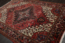 6'5" x 8'5" Hand Knotted 100% Wool Authentic Herizz Area Rug Traditional Rust