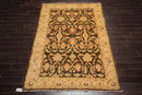 6'x8'10'' Hand Knotted Oushak 100% Wool Oushak Traditional Oriental Area Rug Brown, Beige Color