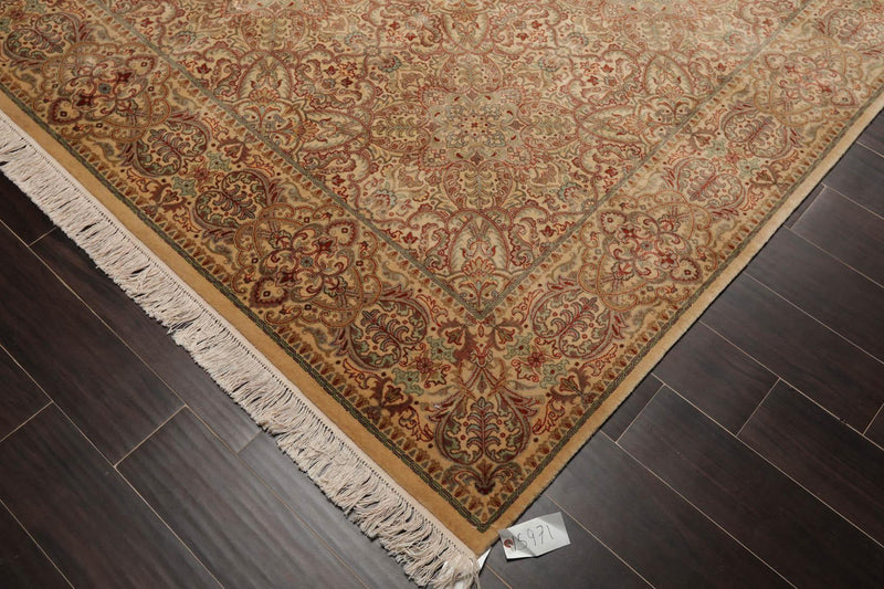 8'2"x10'3" Hand Knotted Wool 16/18 Pak Persian 350 KPSI Oriental Area Rug Beige