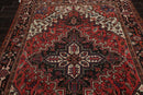 6'5" x 8'5" Hand Knotted 100% Wool Authentic Herizz Area Rug Traditional Rust