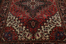 6'5" x 8'5" Hand Knotted 100% Wool Authentic Herizz Area Rug Traditional Rust