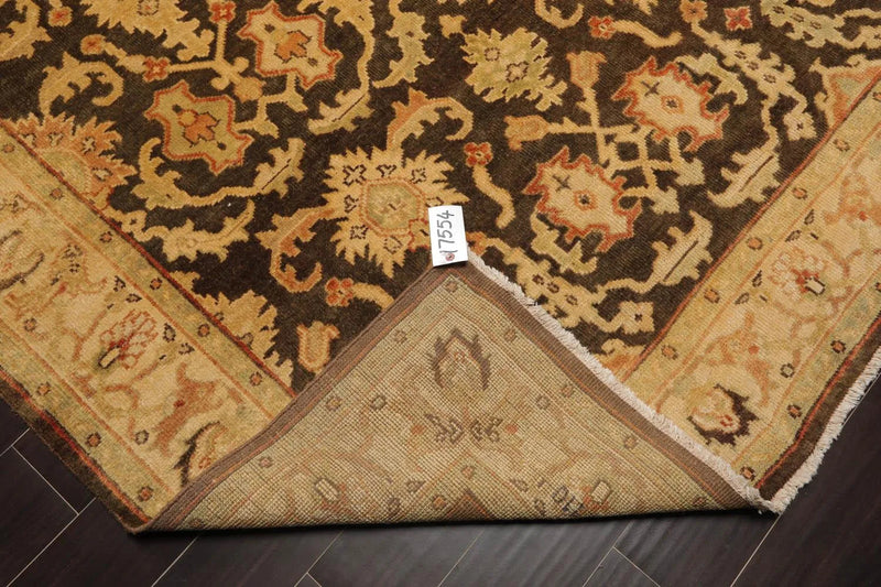6'x8'10'' Hand Knotted Oushak 100% Wool Oushak Traditional Oriental Area Rug Brown, Beige Color