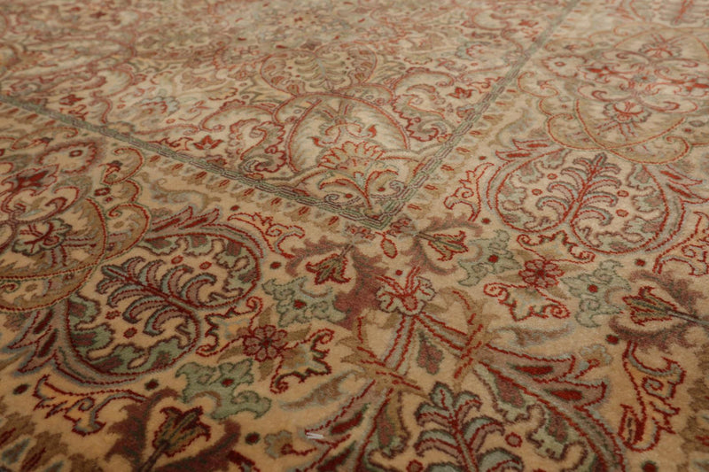 8'2"x10'3" Hand Knotted Wool 16/18 Pak Persian 350 KPSI Oriental Area Rug Beige