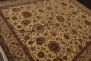 8' x 10'4" Hand Knotted Traditional Wool 200 KPSI Agra Oriental Area Rug Beige