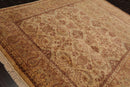 7'9" x 9'8" Hand Knotted Traditional Wool Agra Oriental Area Rug Warm Beige