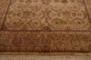 7'9" x 9'8" Hand Knotted Traditional Wool Agra Oriental Area Rug Warm Beige