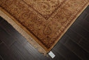 7'9" x 9'8" Hand Knotted Traditional Wool Agra Oriental Area Rug Warm Beige