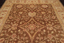 9' x 12' Hand Knotted Wool Peshawar Traditional Oriental Area Rug Brown