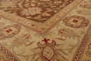 9' x 12' Hand Knotted Wool Peshawar Traditional Oriental Area Rug Brown