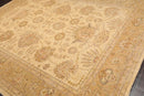 8'11'' x 11'6'' Hand Knotted 100% Wool Peshawar Oriental Area Rug Beige