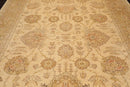 8'11'' x 11'6'' Hand Knotted 100% Wool Peshawar Oriental Area Rug Beige