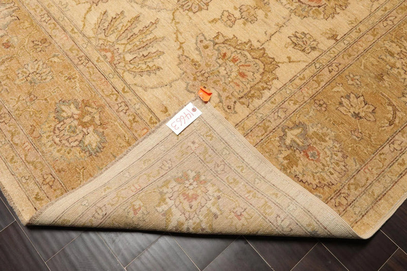 8'11'' x 11'6'' Hand Knotted 100% Wool Peshawar Oriental Area Rug Beige