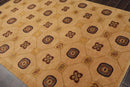 6' x 8'9'' Hand Knotted Tibetan Wool Patterned Modern Oriental Area Rug Camel