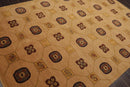6' x 8'9'' Hand Knotted Tibetan Wool Patterned Modern Oriental Area Rug Camel