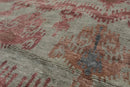 3'9''x5'9'' Hand Knotted Tibetan Wool and Bamboo Tibetan Traditional Oriental Area Rug Gray, Aubergine Color