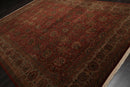 9' x 12'1" Hand Knotted 100% Wool 250 KPSI Saroukk Oriental Area Rug Rust