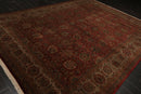 9' x 12'1" Hand Knotted 100% Wool 250 KPSI Saroukk Oriental Area Rug Rust