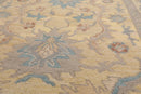 3'7''x5'8'' Hand Knotted Soumak 100% Wool Soumak Traditional Oriental Area Rug Beige, Aqua Color
